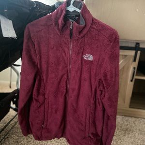 Maroon north face jacket